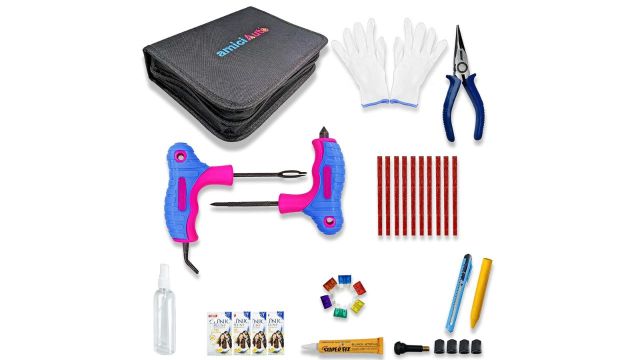 amiciAuto Universal Tubeless Tyre Kit
