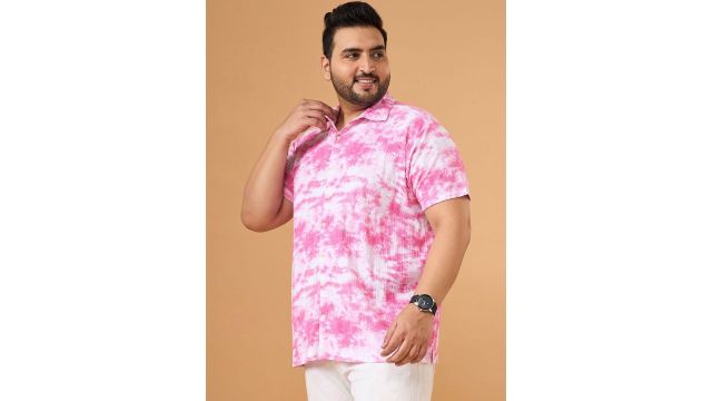 bigbanana Men Plus Size Classic Printed Casual Shirt