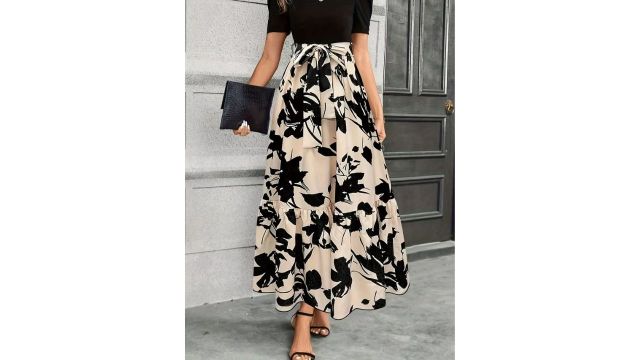 corduroy-style vintage skirt