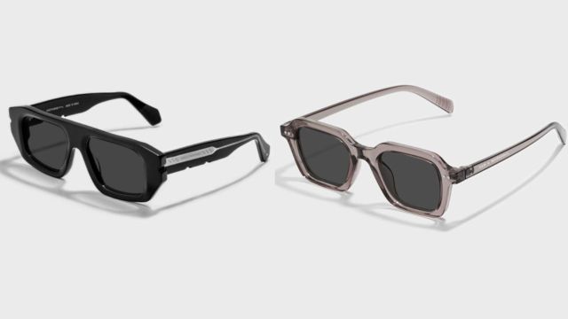 Black rectangle sunglasses, Black square sunglasses