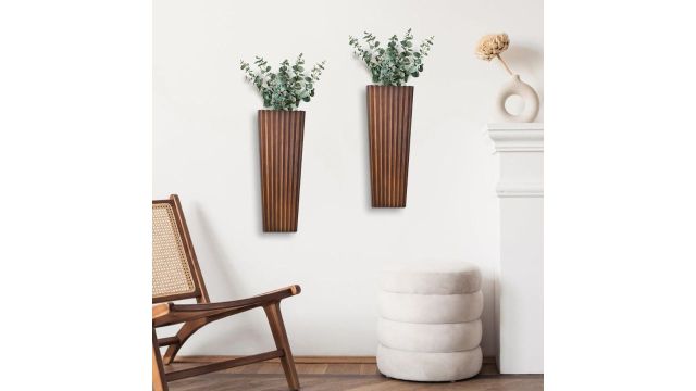 2PCS Wood Wall Planter for Indoor Plants