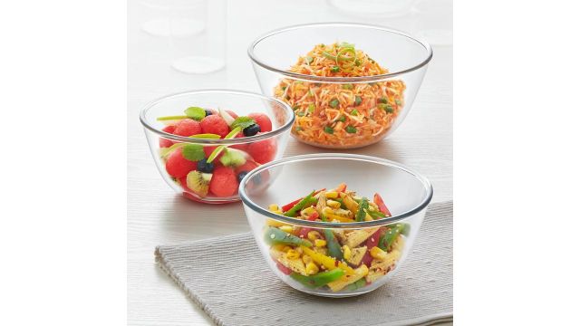 Borosil 3pc Serving And Mixing Bowl Set