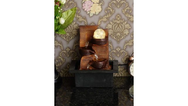 CHRONIKLE Polyresin Designer 3 Steps Water Fountain