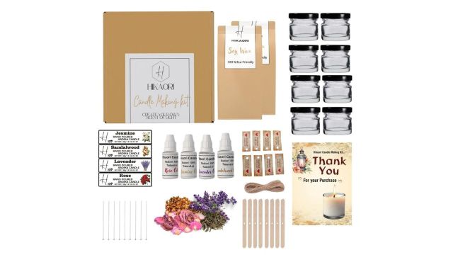 Candle Making Kit With Soy Wax And Glass Jars