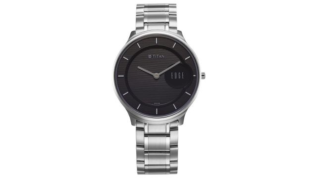 Edge Quartz Analog With Black Dial Watch For Men - 10044sm01 