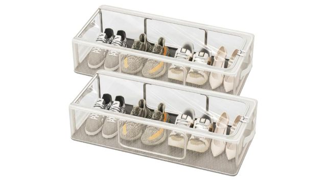 Foldable Shoe Storage Box With Zipper And Handle