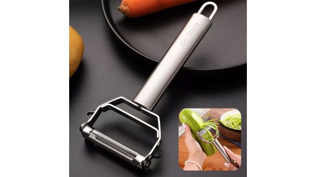Go Store 2 In 1 Stainless Steel Julienne Peeler