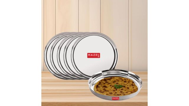 HAZEL Stainless Steel Plates Set