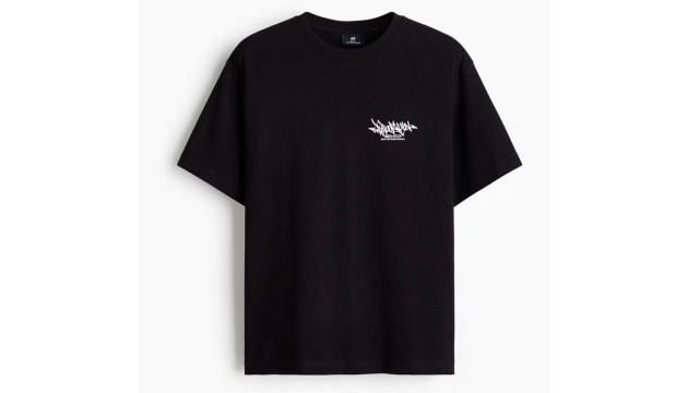 H&M LOOSE FIT PRINTED T-SHIRT