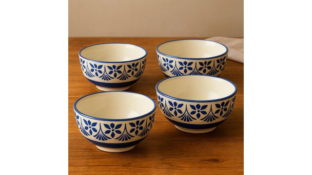 Handmade Ceramic Bowl Set of 4 Pcs