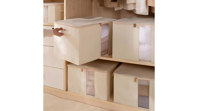JD FRESH Fabric 3 Pcs 30 Litres Cloth Organiser