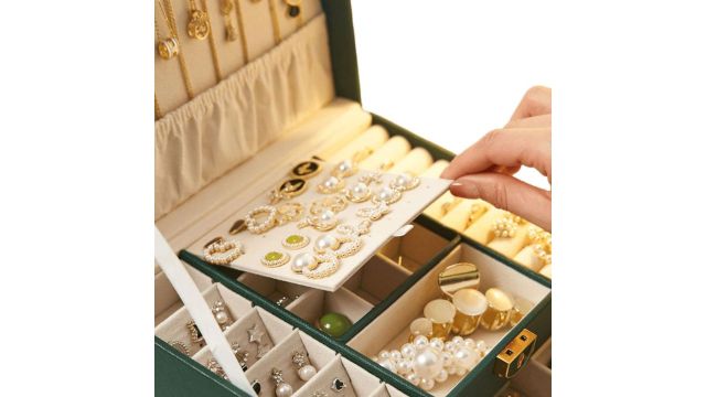 Jewelry Organizer Box 3 Layer Jewelry Display Case (AB-04)