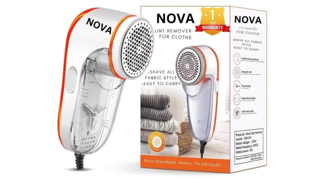 Lint Remover with Powerful 3-Blade Stainless Steel Cutter Head