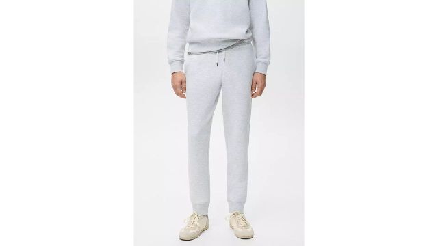 Mango man Cotton Joggers With Elastic Waist