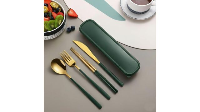 Premium Stainless Steel Travelling 5pc Cutlery Set