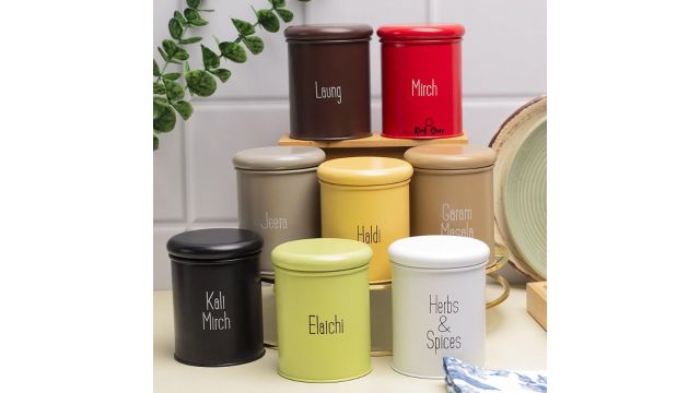 RIZIK STORE 8-Piece Spice Jar Set