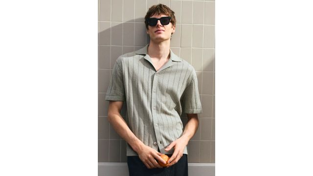 Regular Fit Linen-Blend Resort Shirt