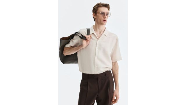 Relaxed Fit Linen-Blend Resort Shirt