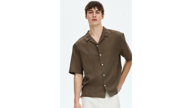 Relaxed Fit Linen-blend Resort Shirt