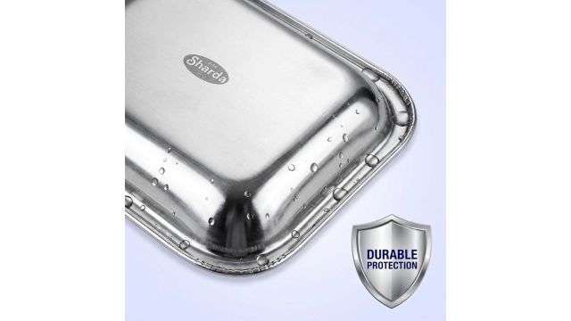 Sharda Metals Rectangular Compartment Thali Plates