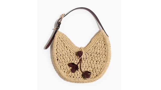 Straw shoulder bag