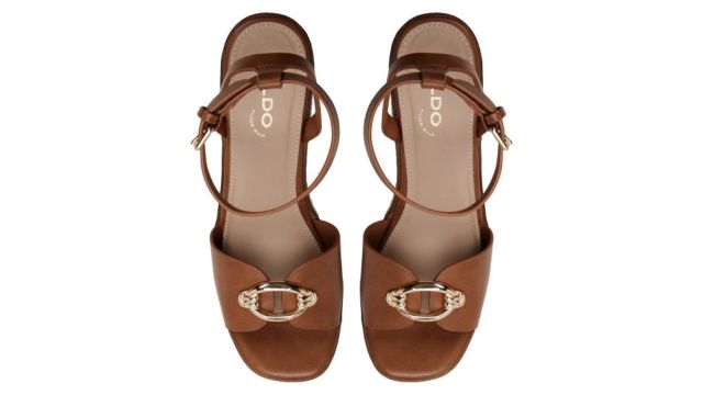 beige and white comfort sandals