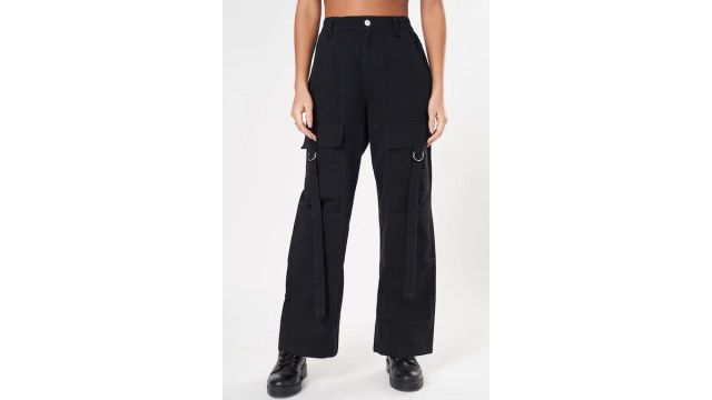 black cotton women pant