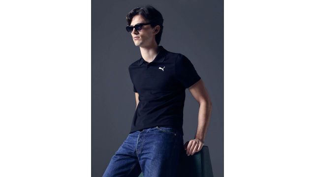 black logo polo