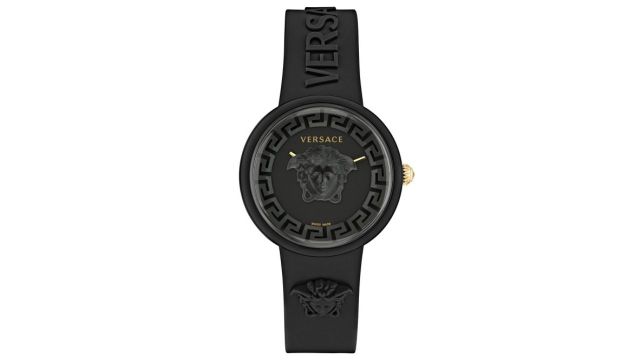 black silicon analogue watch