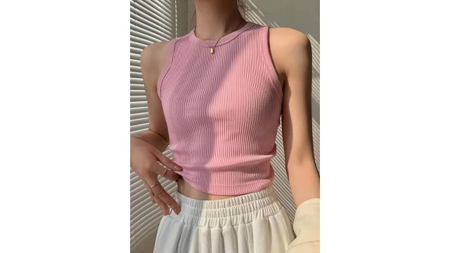 elegant casual ribbed tank top