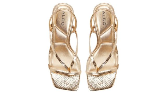 gold-toned comfort sandals
