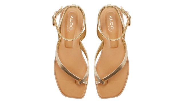 gold-toned gladiator sandals