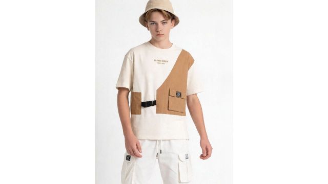 white solid round neck short-sleeve tee