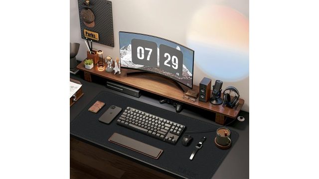 Tukzer Extended Vegan PU Leather Mouse Pad