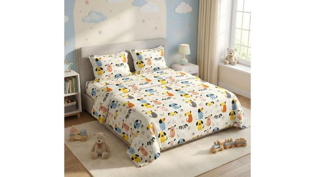 VAS COLLECTIONS 7D Printed Double Bedsheet