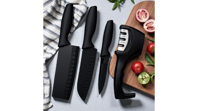 VRIND'S ENTERPRISE Knife Set Of 3 With Cover