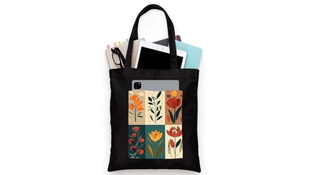 ZORI Black Tote Bag With Pocket