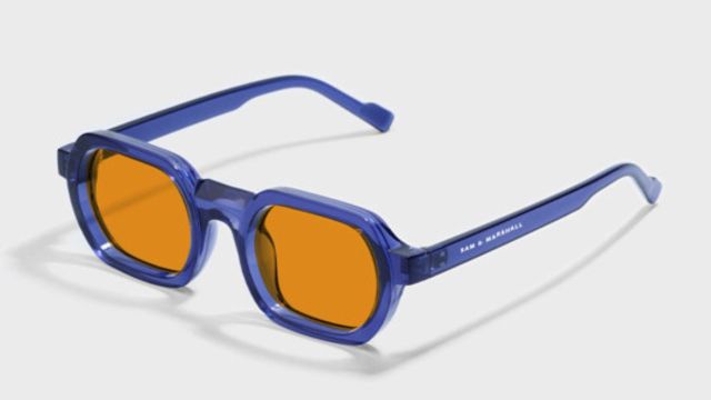 Pink and blue frames sunglasses