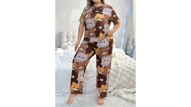 sweet cartoon plus-size set