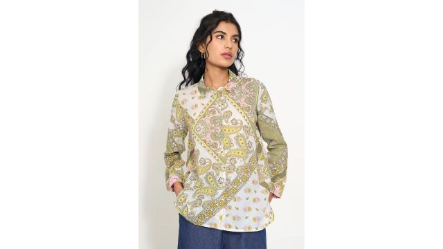 Akkriti Green Bandana Print Shirt