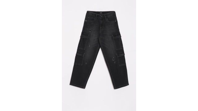 Allen Solly Boys Black Solid Full Length Casual Boys Relaxed Fit Jeans