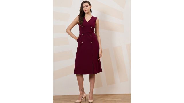 Athena Immutable Scuba Sleeveless Formal Blazer Dress 