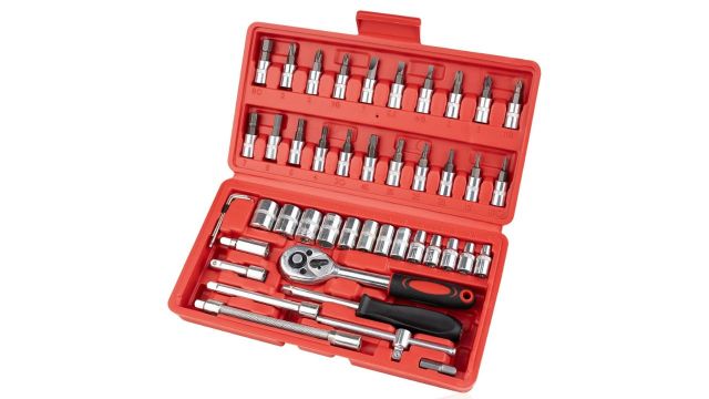 Beaiguna 46PCS Socket Ratchet Wrench Screwdriver Set