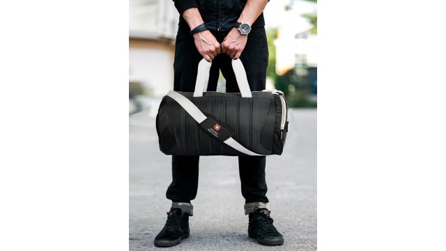 Black Solid Duffel Bag