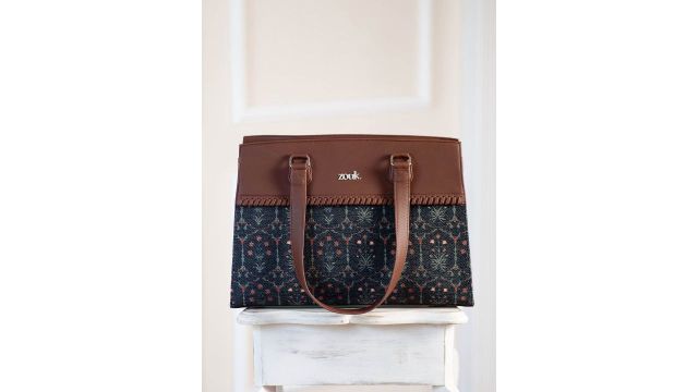 Floral Printed Structured Shoulder Bag