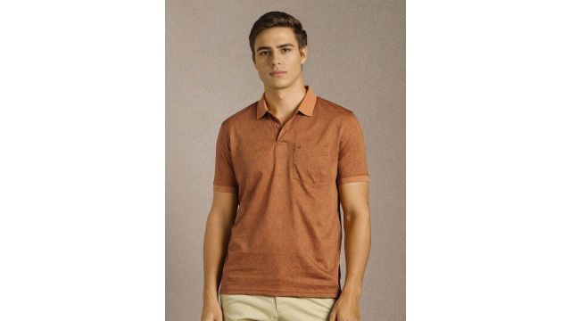 Men Floral Printed Polo Collar Cotton T-shirt