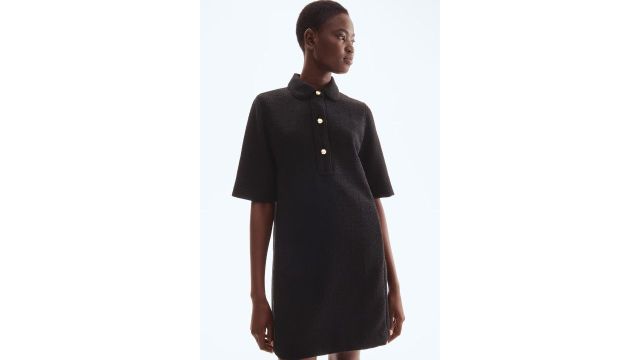 Collared Bouclé Dress