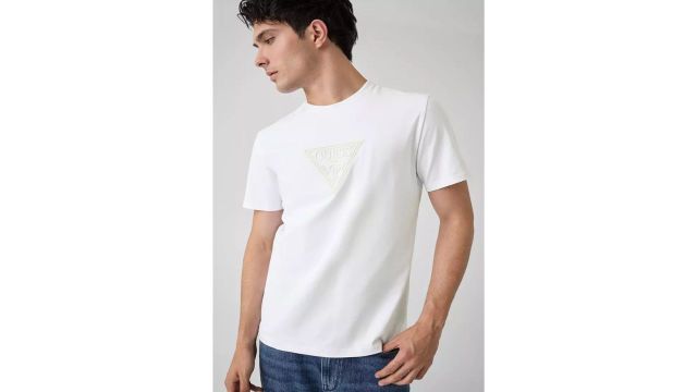 Crewneck Shortsleeves Mid Triangle HD Print Tee