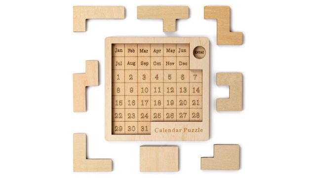 Daily Calendar Puzzle Wooden