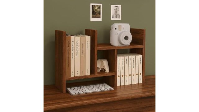 Dime Store Engineered Wood Desktop Bookshelf